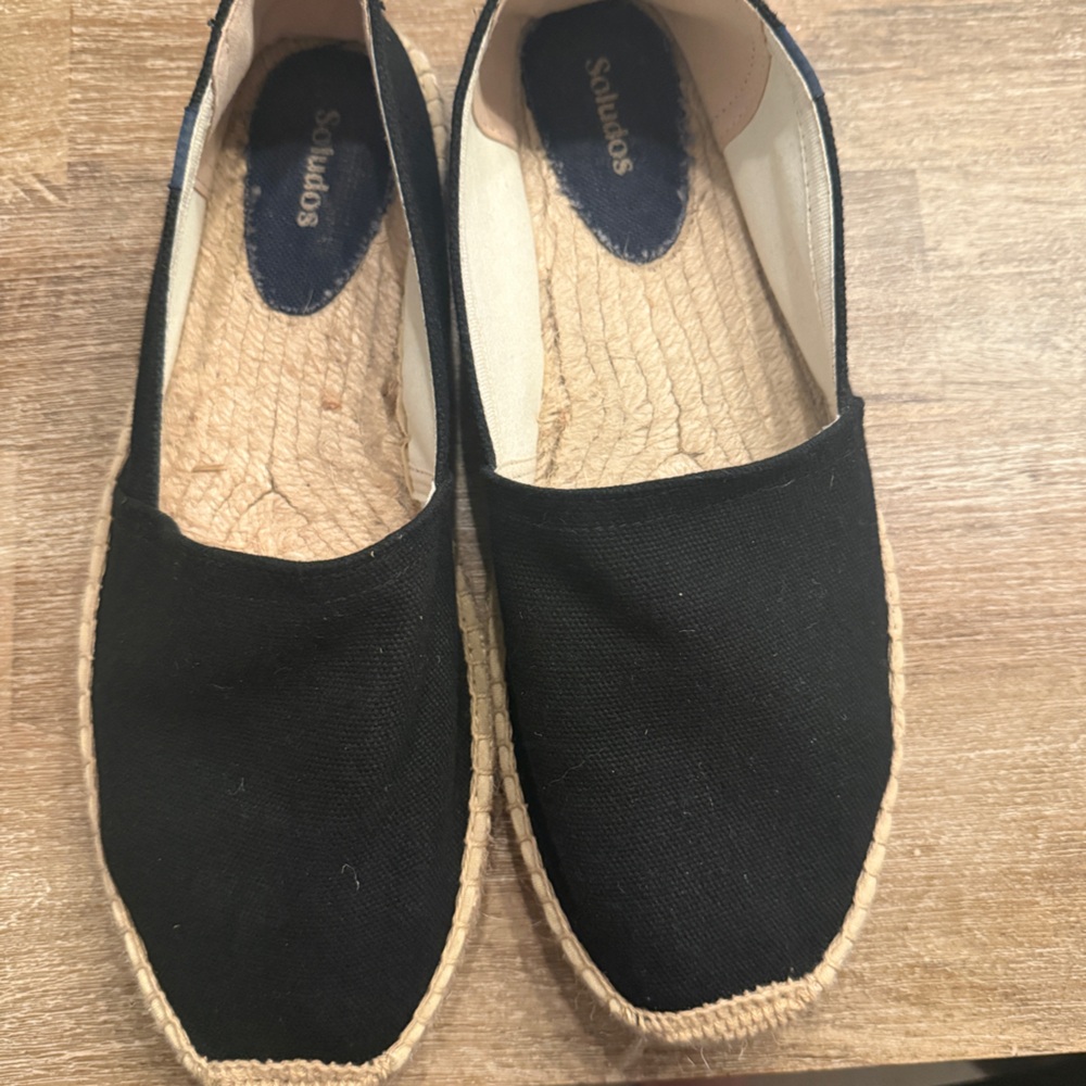 Soludos Classic Black Canvas Espadrilles